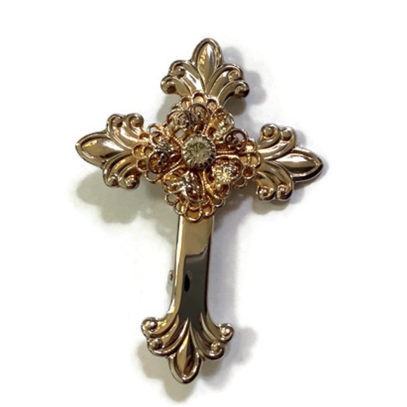 Vintage Cross Brooch signed Jane 1998 AOL - Picture 3 of 11
